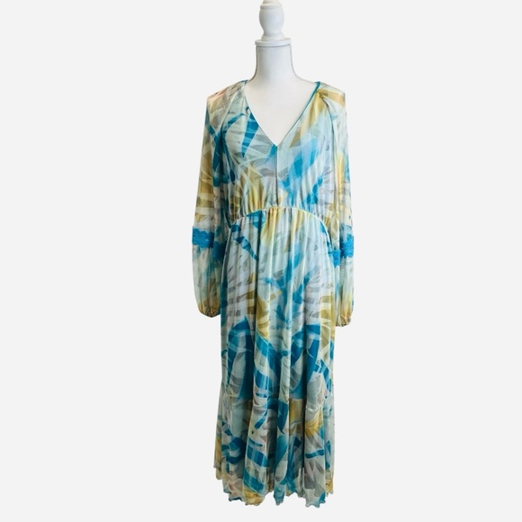 Antthony Designs Printed Mesh Bishop-Sleeve Patio Dress
Size 1X NWT - Picture 8 of 11